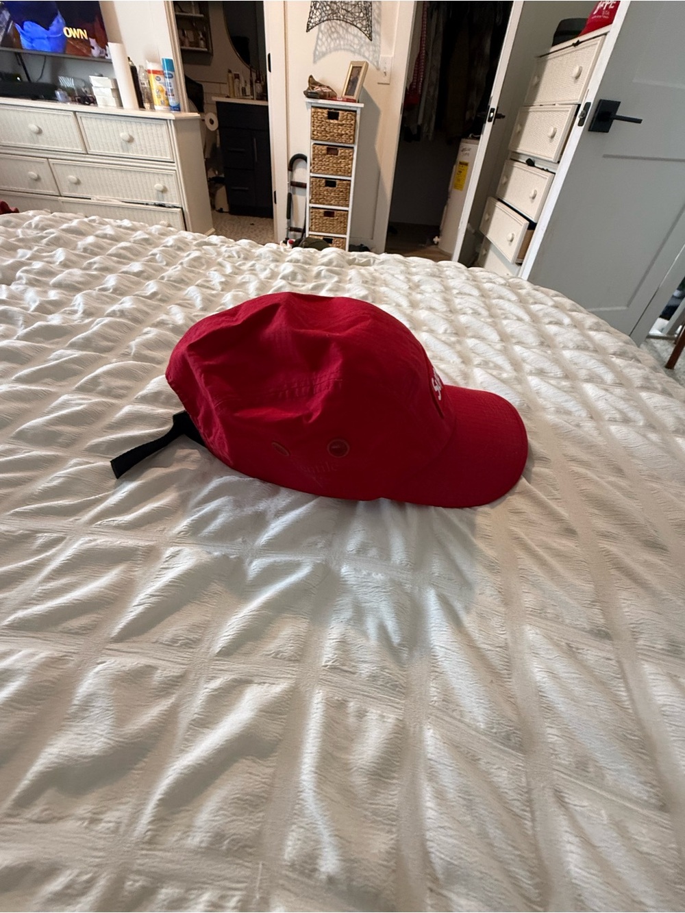 Supreme Kids Red Box Logo Five-Panel Cap - Picture 2 of 2